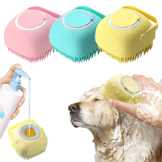 Bath brush for massaging and washing pets