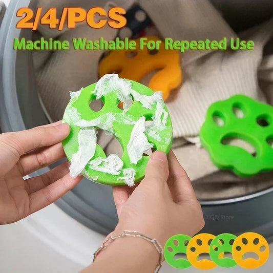 2/4/PCS Removes Lint From Clothes Plush Clothes Dryer for Dogs and Cats Laundry Accessories Reusable Washing Machine Pet Hair Trap Catch