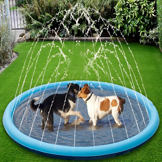 100/150/200cm Summer Pet Swimming Pool Inflatable Water Sprinkler Pad Play Mat Cooling Outdoor Toy Fountain